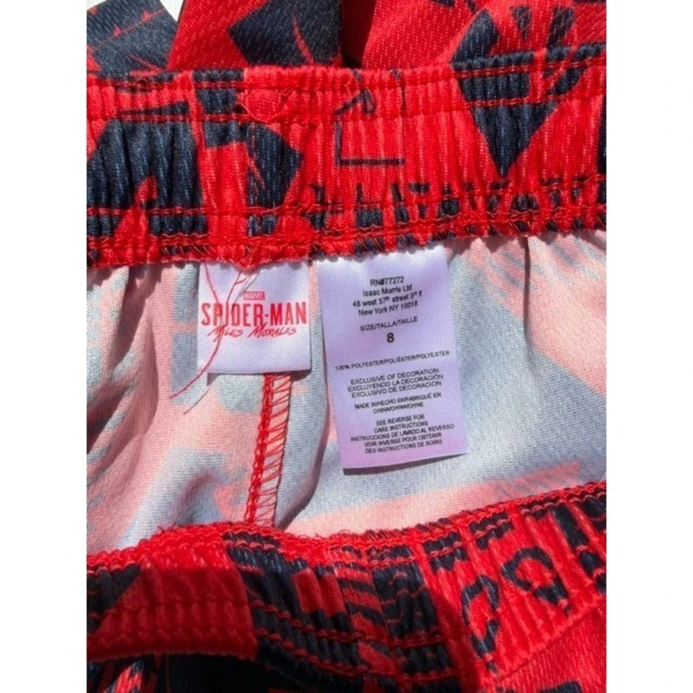 Marvel Spider-Man Miles Morales Boys 3pc Set Shirt Joggers Shorts Size 8 School